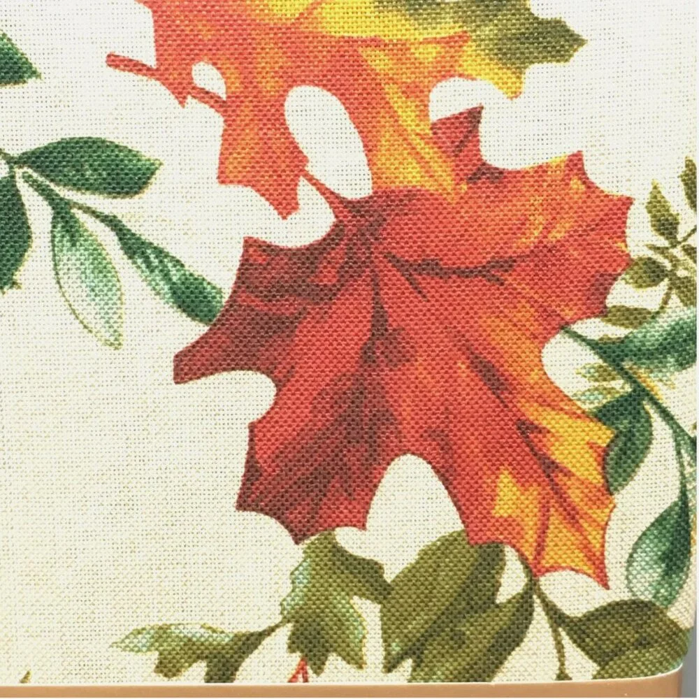 Nicole Miller Vibrant Fall Leaf 60x84 Tablecloth Watercolor Thanksgiving Decor